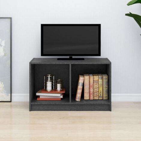 Meuble TV-Banc TV-Meuble Télé Gris 70x33x42 cm Bois de pin massif 431060 (1/5)
