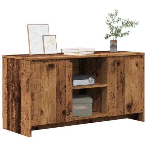 Meuble TV-Banc TV-Meuble Télé vieux bois 102x37,5x52,5 cm bois d'ingénierie 583383 (1/5)