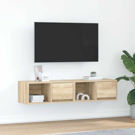 Meubles TV 2 pcs-Banc TV-Meuble Télé chêne sonoma 60x31x25,5 cm bois d'ingénierie 895771 (1/5)