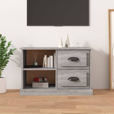 Meuble TV-Banc TV-Meuble Télé sonoma gris 73x35,5x47,5 cm bois d'ingénierie 501578 (1/5)