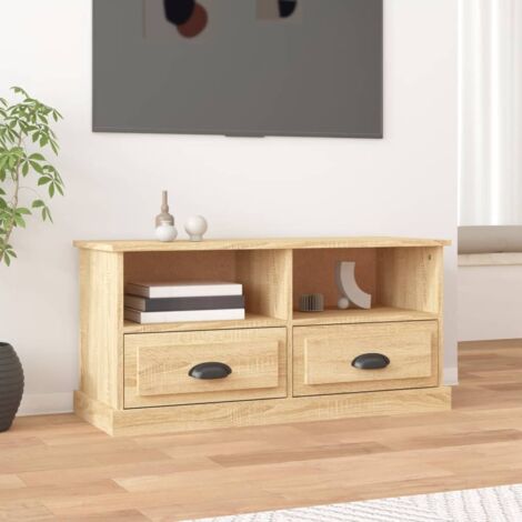 Meuble TV-Banc TV-Meuble Télé chêne sonoma 93x35,5x45 cm bois d'ingénierie 750150 (1/5)