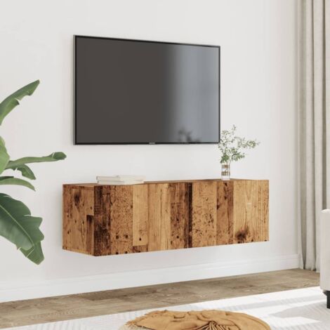 Meubles TV muraux 2 pc-Banc TV-Meuble Télés vieux bois 100x30x30 cm 778938 (1/5)