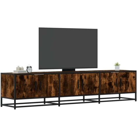 Meuble TV-Banc TV-Meuble Télé chêne fumé 180x35x41 cm bois d'ingénierie 499312 (1/5)