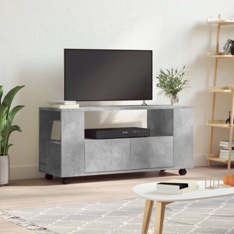 Meuble TV-Banc TV-Meuble Télé gris béton 102x34,5x43 cm bois d'ingénierie 465346 (1/5)