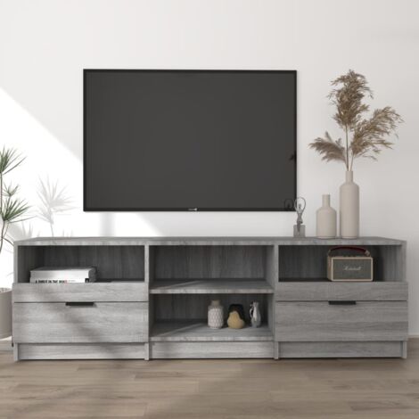 Meuble TV-Banc TV-Meuble Télé Sonoma gris 150x33,5x45 cm Bois d'ingénierie 361040 (1/5)