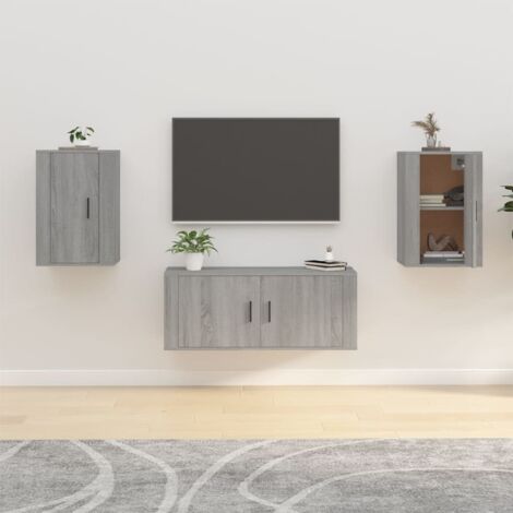 Meubles TV muraux 2 pc-Banc TV-Meuble Télés Sonoma gris 40x34,5x60 cm 599824 (1/5)