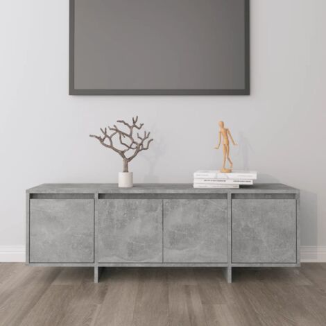 Meuble TV-Banc TV-Meuble Télé gris béton 120x30x40,5 cm bois d'ingénierie 410107 (1/5)