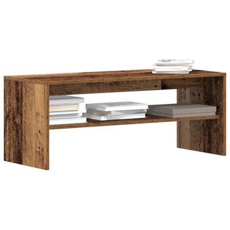 Meuble TV-Banc TV-Meuble Télé vieux bois 100x40x40 cm bois d'ingénierie 601283 (1/5)