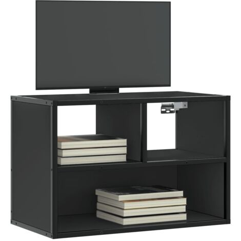 Meuble TV-Banc TV-Meuble Télé noir 60x31x39,5 cm bois d'ingénierie et métal 259124 (1/5)