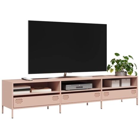 Meuble TV-Banc TV-Meuble Télé rose 202x39x43,5 cm acier laminé à froid 962721 (1/5)