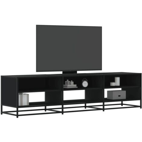 Meuble TV-Banc TV-Meuble Télé noir 180x40x46 cm bois d'ingénierie 230715 (1/5)