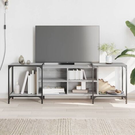 Meuble TV-Banc TV-Meuble Télé sonoma gris 153x37x50 cm bois d'ingénierie 718507 (1/5)