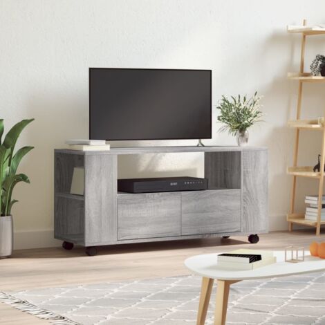 Meuble TV-Banc TV-Meuble Télé sonoma gris 102x34,5x43 cm bois d'ingénierie 299452 (1/5)