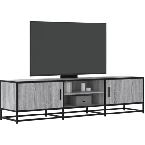 Meuble TV-Banc TV-Meuble Télé sonoma gris 160x35x41 cm bois d'ingénierie et métal 322019 (1/5)