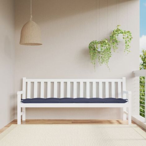 Coussin de banc de jardin-Coussin de banquette de jardin bleu marine 200x50x7 cm tissu oxford (1/5)