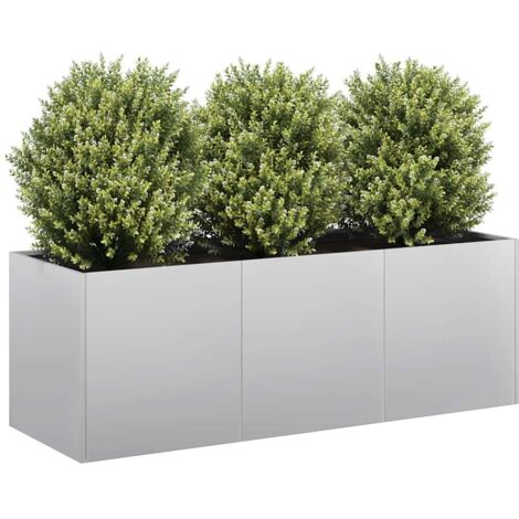 Jardinière-Pot de fleur 120x40x40 cm acier galvanisé (1/5)