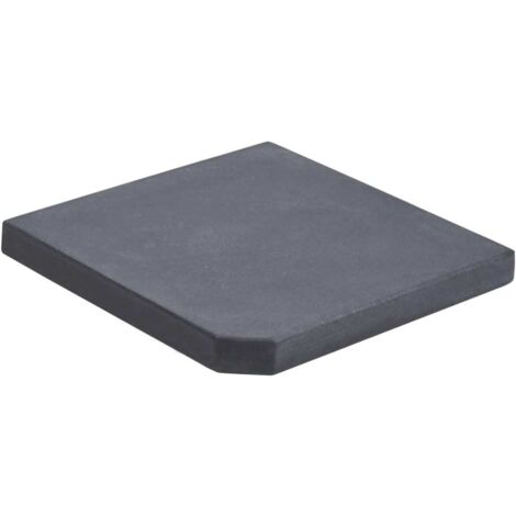 Plaque de poids de parasol-Base de parasol Noir Granite Carré 25 kg 593668 (1/5)