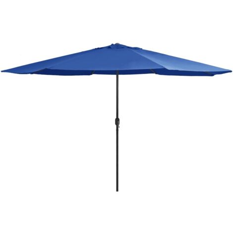 Parasol de jardin-Parasol de balcon avec mât en métal 390 cm bleu azuré 135150 (1/5)