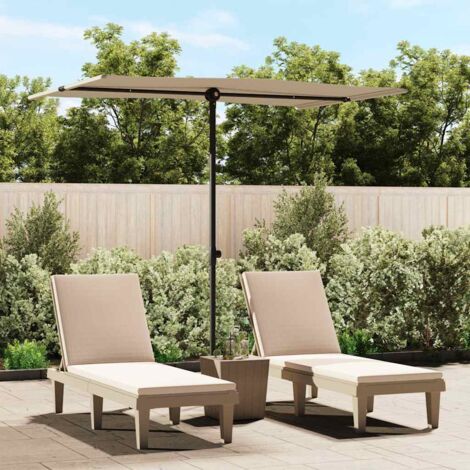 Parasol de jardin-Parasol de balcon avec mât en aluminium 2x1,5 m Taupe 746539 (1/5)