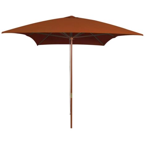 Parasol de jardin-Parasol de balcon avec mât en bois terre cuite 200x300 cm 446279 (1/5)