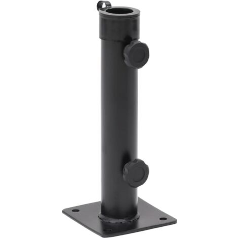 Base de parasol-Pied de parasol pour mât Ø38/48 mm noir mat acier 901500 (1/5)