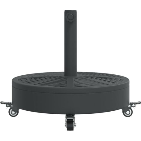 KOMFOTTEU Pied De Parasol Rond 12kg - Rotin Design, Pour Mât 39/48mm Jardin Terrasse