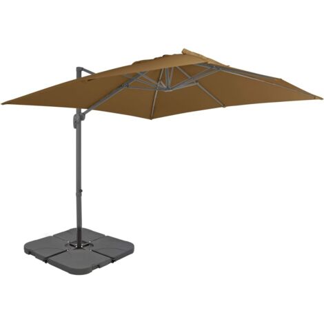 Parasol de jardin-Parasol de balcon avec base portable taupe 328572 (1/5)