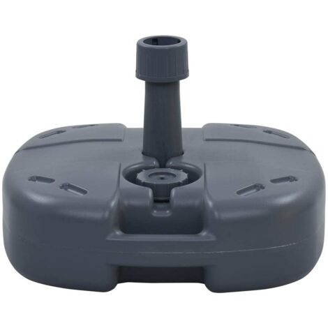 Socle de parasol-Pied de parasol portable Gris Rempli de sable/eau 394616 (1/5)