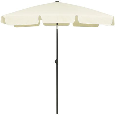 Parasol de plage-Parasol de jardin jaune sable 180x120 cm 941371 (1/5)