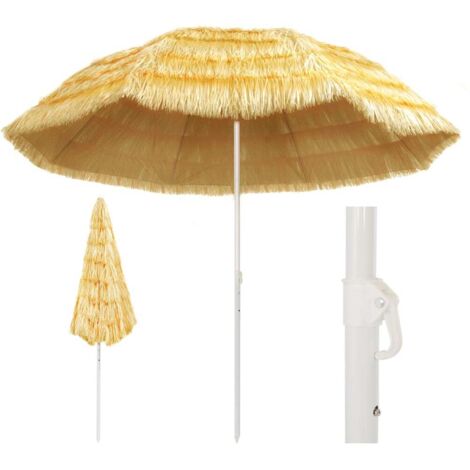 Parasol de plage-Parasol de jardin Naturel 300 cm Style hawaïen 931319 (1/5)