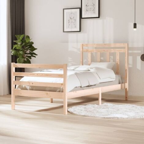 Cadre de lit sans matelas-Structure de lit bois massif 100x200 cm 231008 (1/5)