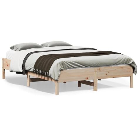Cadre de lit sans matelas-Structure de lit 120x190 cm bois de pin massif 499341 (1/5)
