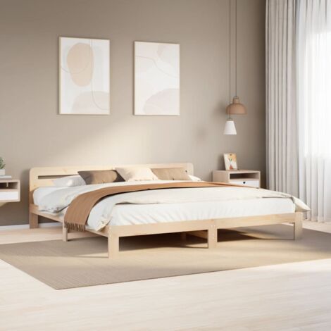 Cadre de lit sans matelas-Structure de lit 180x200 cm bois massif de pin 575125 (1/5)