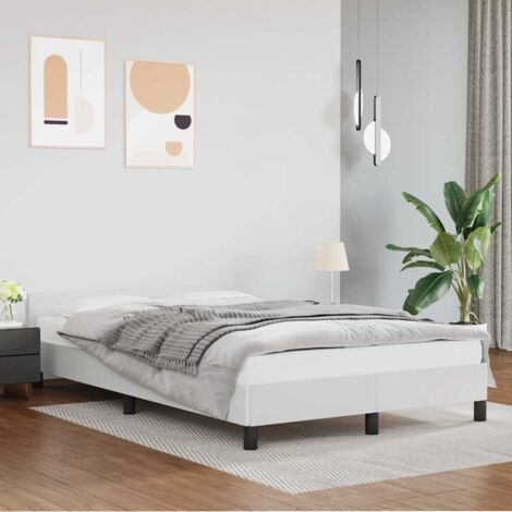 Cadre de lit avec tête de lit sans matelas-Structure de lit blanc 120x200 cm 583250 (1/5)