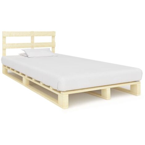 Cadre de lit de palette sans matelas-Structure de lit bois pin massif 120x200 cm 439323 (1/5)