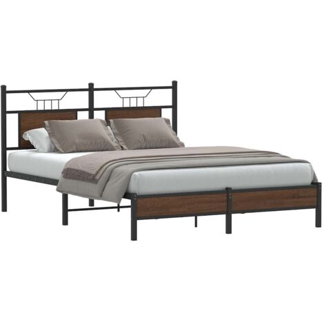 Cadre de lit sans matelas-Structure de lit chêne marron 140x190 cm 403709 (1/5)