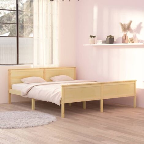 Cadre de lit sans matelas-Structure de lit bois massif de pin 180x200 cm 430756 (1/5)