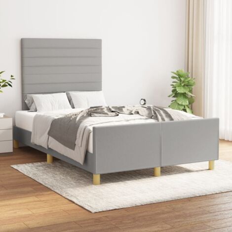 Cadre de lit sans matelas-Structure de lit gris clair 120x200 cm tissu 281108 (1/5)