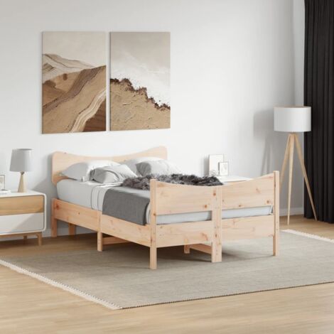 Cadre de lit sans matelas-Structure de lit 120x200 cm bois de pin massif 777513 (1/5)