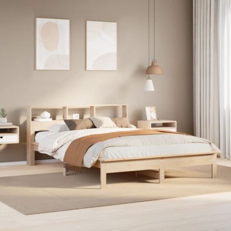 Cadre de lit sans matelas-Structure de lit 140x190 cm bois de pin massif 546400 (1/5)