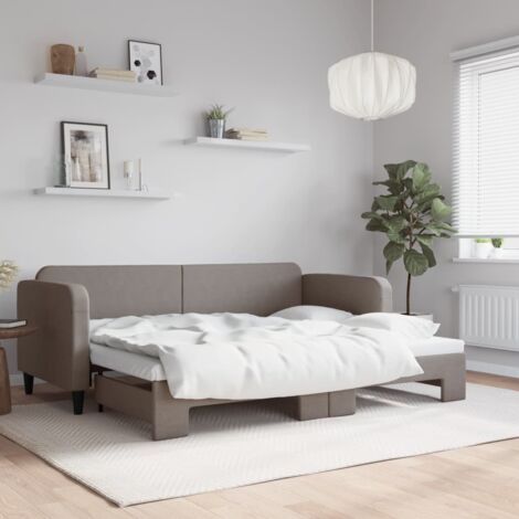 Lit de jour avec gigogne sans matelas-Canapé-lit taupe 80x200 cm 529468 (1/5)