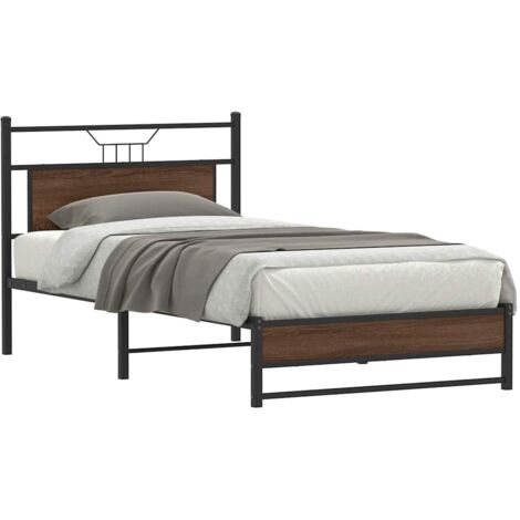 Cadre de lit sans matelas-Structure de lit chêne marron 100x190 cm 670271 (1/5)