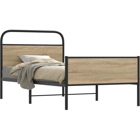 Cadre de lit sans matelas-Structure de lit 90x190cm chêne sonoma bois ingénierie 453293 (1/5)
