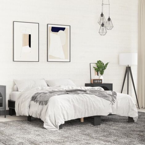 Cadre de lit sans matelas-Structure de lit noir 150x200 cm 308572 (1/5)