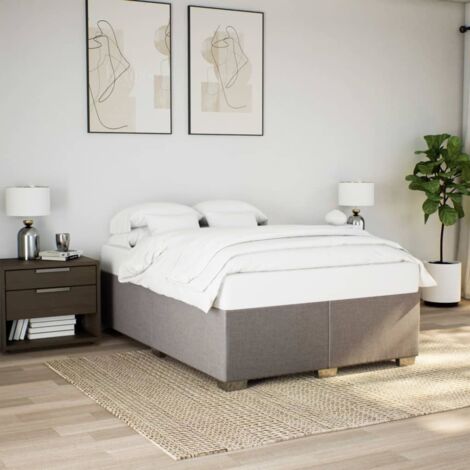 Cadre de lit sans matelas-Structure de lit taupe 140x200 cm tissu 687617 (1/5)