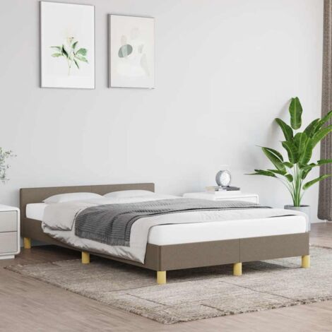 Cadre de lit sans matelas-Structure de lit taupe 120x200 cm tissu 927249 (1/5)