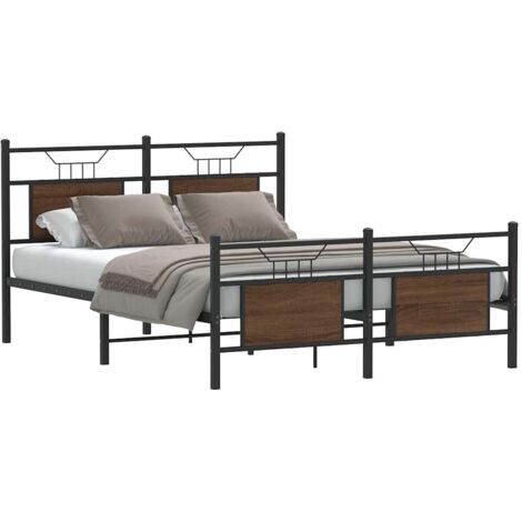 Cadre de lit sans matelas-Structure de lit chêne marron 140x190 cm 470685 (1/5)