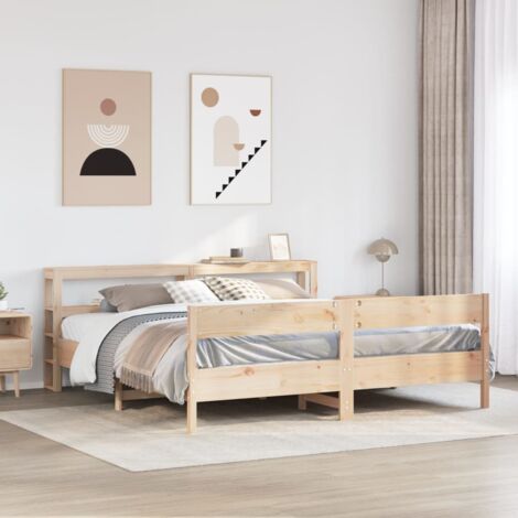 Cadre de lit sans matelas-Structure de lit 180x200 cm bois massif de pin 392624 (1/5)