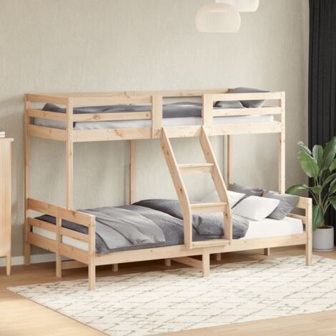 Lit superposé sans matelas-Cadre de lit 80x200/120x200 cm bois massif 362705 (1/5)