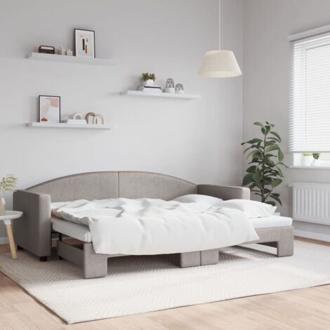 Lit de jour avec gigogne sans matelas-Canapé-lit taupe 80x200 cm 846283 (1/5)
